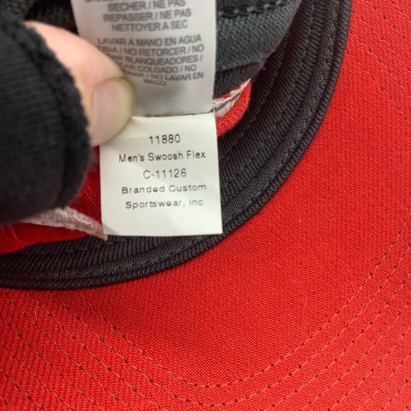 Nike Mens Legacy91 Dri-Fit Swoosh Flex Adult Baseball Cap Hat Red One Size - Picture 5 of 7